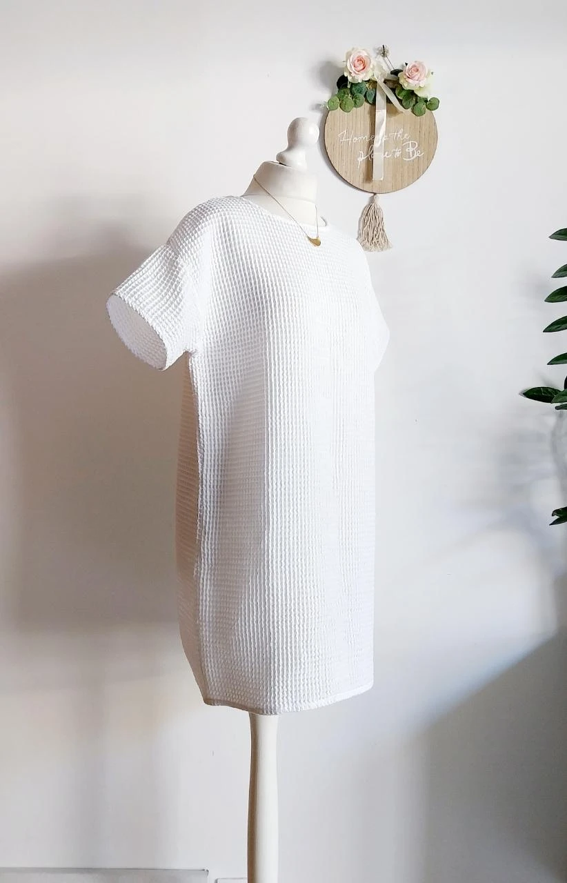 Vestido blanco 100% algodón de punto de abejón La plage Coco – photo 7